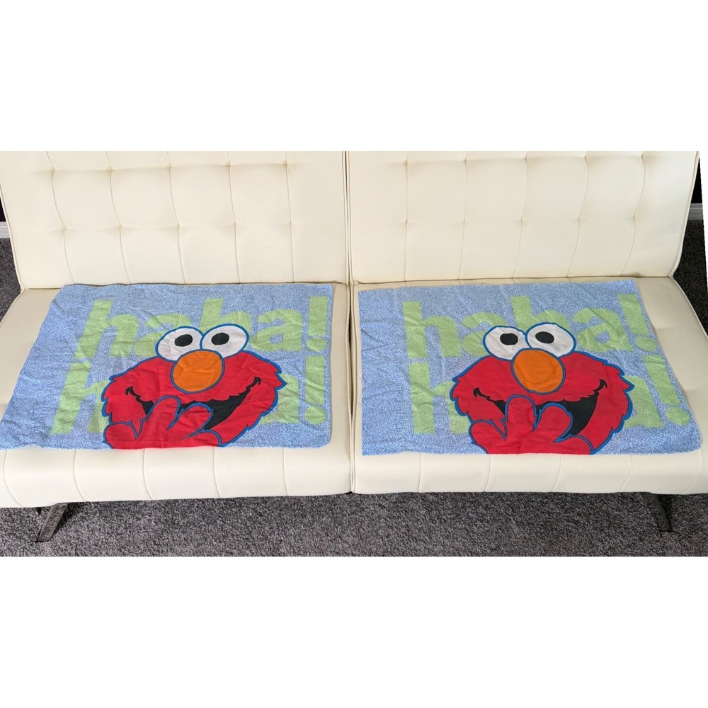 90s Vintage Elmo Standard Pillowcases Ha Ha Laughing Sesame Street Set‎ of 2